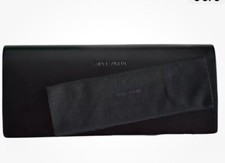 SAINT LAURENT Paris Black Leather EYEGLASS SUNGLASS CASE Pouch Holder