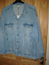 New+ Tag From H&m Jeans Jacket /shacket/ Cover Up Uk= Xl Oversize