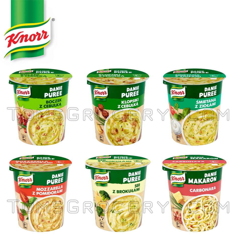 Cubos KNORR puré instantáneo de papas con tocino, toamto, hierbas, queso