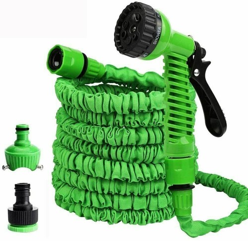 TUBO DA GIARDINO ESTENSIBILE ALLUNGABILE CON PISTOLA POMPA ANNAFFIATORE - Foto 2 di 6