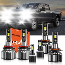 LED Headlight Bulb High/Lo Beam Fog Light Kit For Chevy Silverado 1500 1999-2002