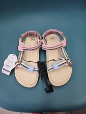 NWT Girls Size 2 Wonder Nation Nature Sandals Pastels Comfort Footbed