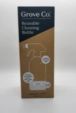 Grove Co 16oz Glass Spray Bottle Brilliant White Silicone Sleeve w/Spray Nozzle