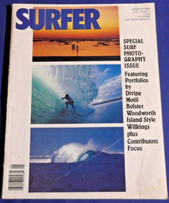 SURFER  MAGAZINE-JAN 1980-SURFER'S POLL-DARRELL JONES-PHOTO ISSUE- PORTFOLIOS