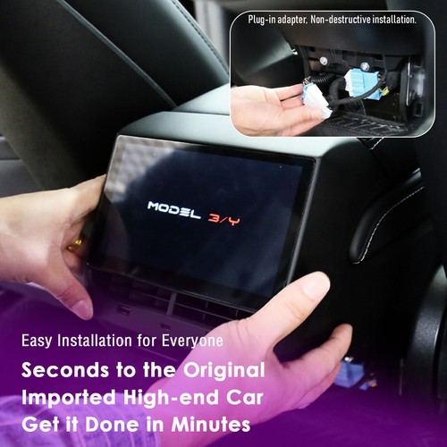 For Tesla Model 3/Y 20-23 Rear Seat LCD 7-Inch Touch Screen Entertainment System - Bild 17 von 19