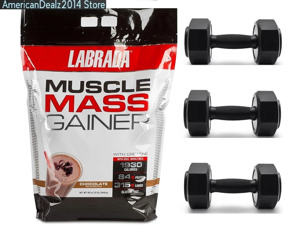 Bolsa Labrada Muscle Mass Gainer 12 libras - Elige vainilla, chocolate o fresa Foto 4 de 4