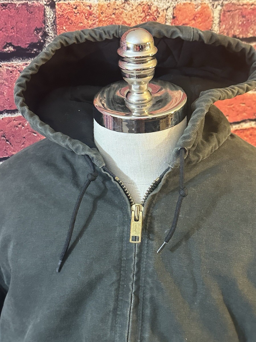 Vintage Carhartt J130 MOS Moss Green Hood Duck Canvas Mens Vintage Carhartt J130 MOS Moss Green Hood Duck Canvas Mens