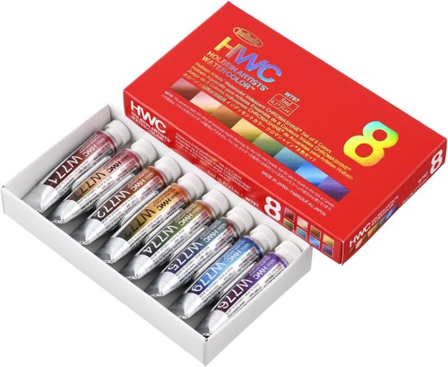 Holbein Acquerello Trasparente Artisti Iridescente CHROMASHINE W797 8 Colori 5ml - Foto 2 di 5