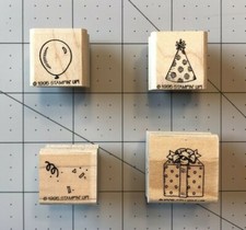 Stampin' Up Happy Birthday Set of 4 1995 NO BOX USED