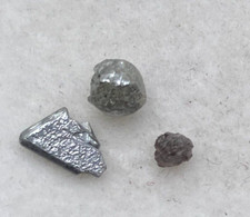 African diamond 0.73tcw 3 pcs lot silver black sparkling natural mix shape gift