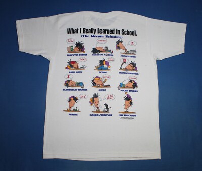 90s Vintage 1996 What I Really Learned In School Shirt Sex