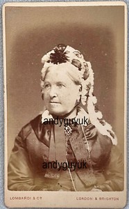 CDV LADY AUSGEFALLENE LANGE MOTORHAUBE VON LOMBARDI LONDON BRIGHTON BROSCHE ANTIK FOTO