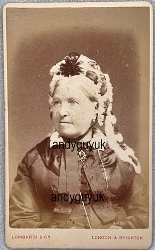 CDV LADY AUSGEFALLENE LANGE MOTORHAUBE VON LOMBARDI LONDON BRIGHTON BROSCHE ANTIK FOTO