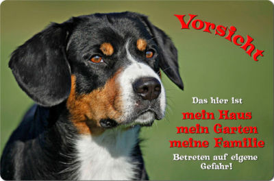 APPENZELLER Sennenhund - A4 Metall Warnschild Hundeschild Alu SCHILD - AZS 01 T1
