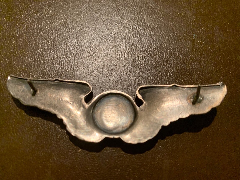 WWII US Army Air Force Sterling Silver Air Crew Wings Pin 3” | eBay
