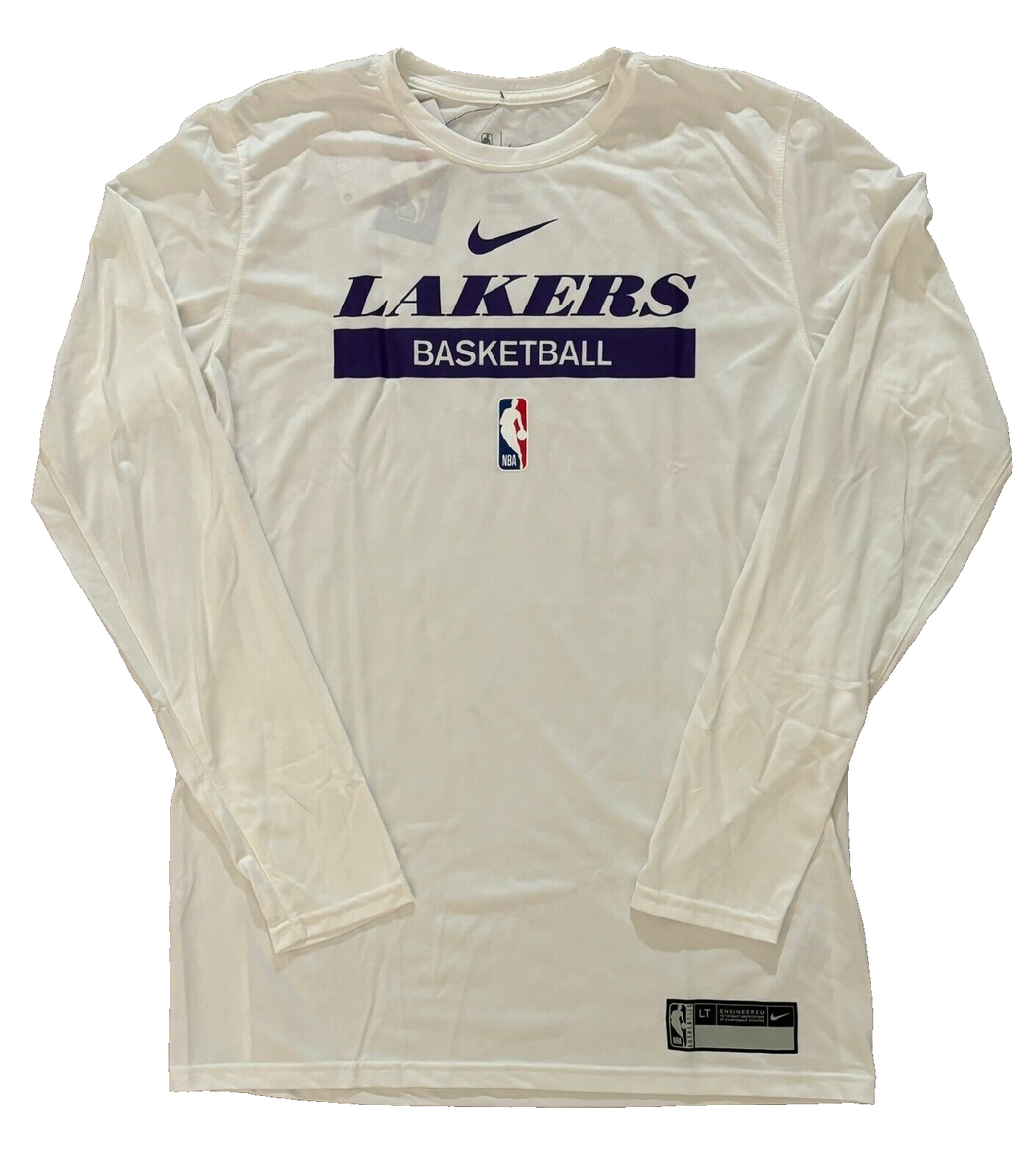 Nike NBA Los Angeles Lakers Team Issued White Shooting Shirt Men