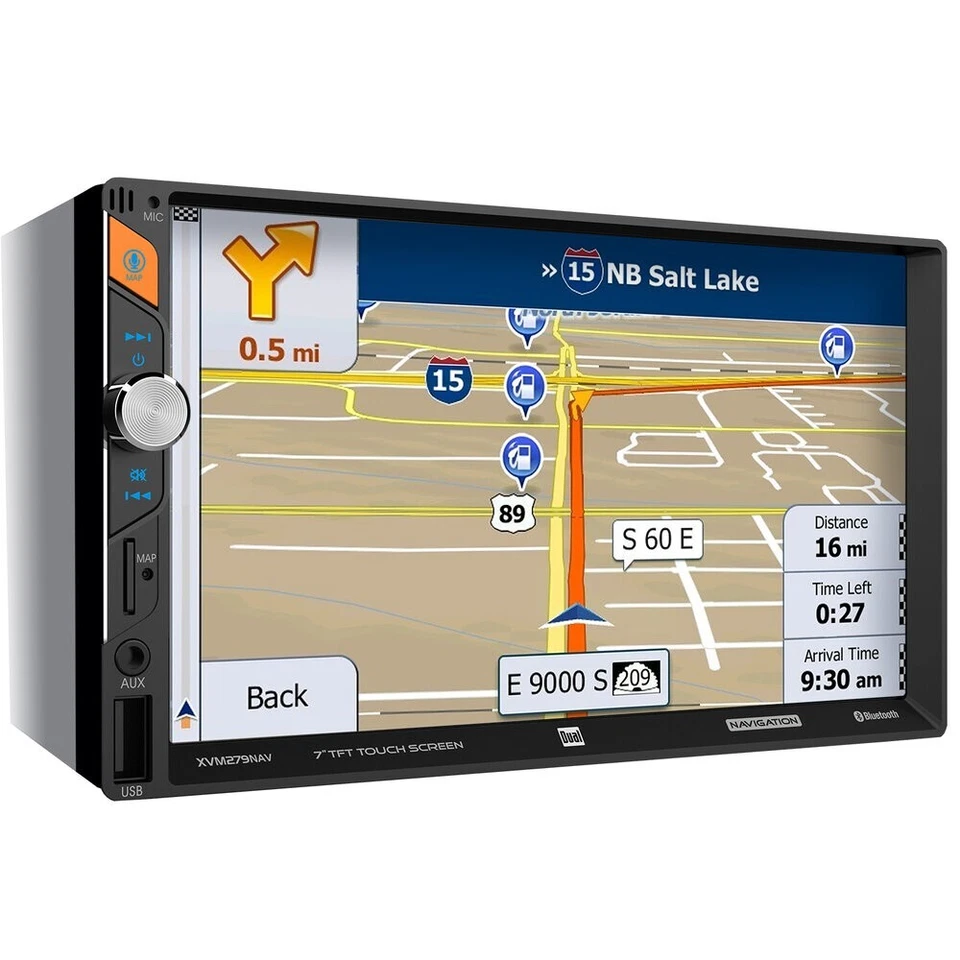 Dual XVM279NAV 7" LCD Navigation ready Media Receiver AM/FM Car Radio tuner 2DIN - Image 2 of 3