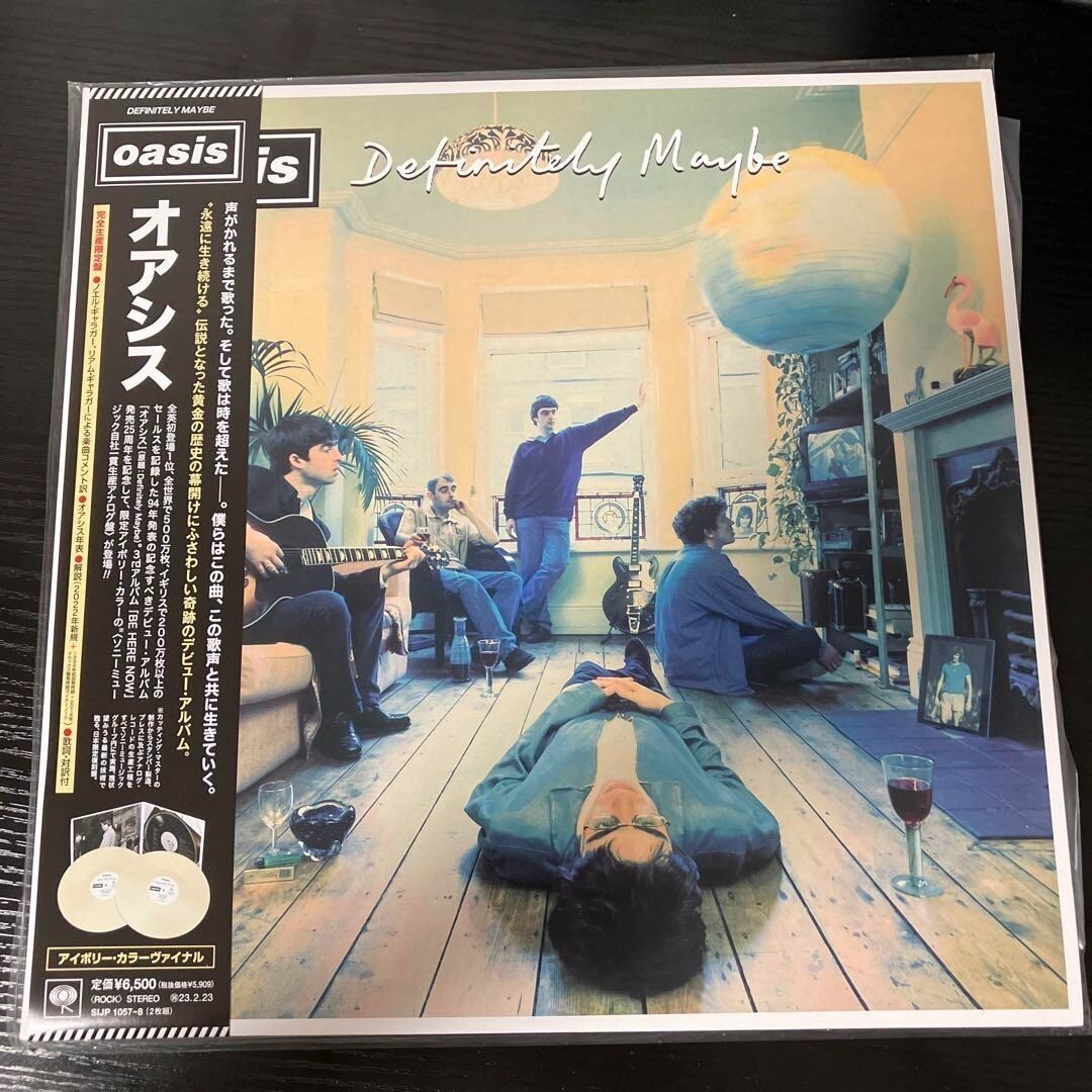 【新品】Oasis オアシス Definitely Maybe カラーヴァイナル OASIS Definitely Maybe JAPAN IVORY COLOR VINYL LP RECORD
