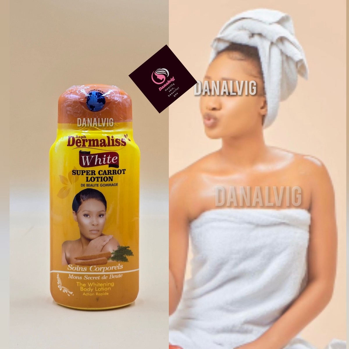 NEW RAPH Whitening Lotion Lightening Dermaliss Carrot Skin White