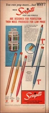 1955 Vintage ad Scripto retro writing utensils Push button ball pen    03/04/23