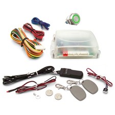 One Touch Engine Start Kit With Rfid - Green Illuminated Button Parts Front One Touch Engine Start Kit With Rfid - Green Illuminated Button Parts Front