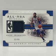 2018-19 Panini National Treasures All-NBA Materials Andre Drummond #ADR /99 DET