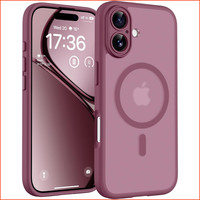 HandyhüLle FüR Iphone 17 Magsafe StoßFest Kratzfest Matt 6,3 Zoll Pflaume