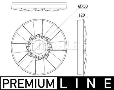 MAHLE BEHR HGV Fan wheel PREMIUM LINE [CFW94000P] AU