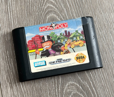 Monopoly - Parker Brothers - Sega Genesis, 1992 - Game Cartridge Only