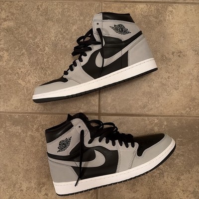 Air Jordan 1 Retro High OG Black Smoke Grey White Men's 12 | Pre-Owned Excellent