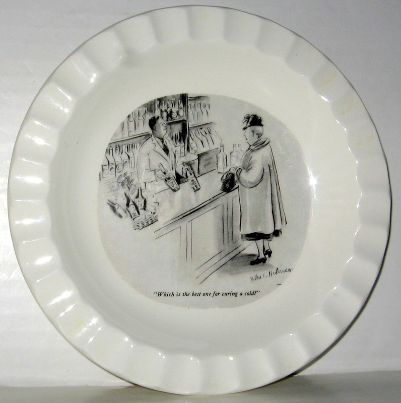 Vintage Helen E. Hokinson New Yorker Cartoon Ashtray