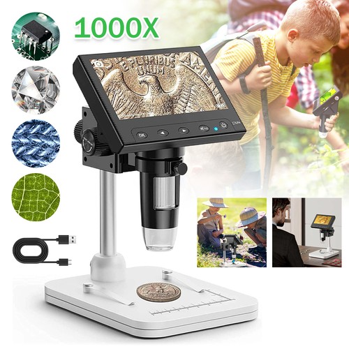 Digital USB Microscope 4.3" 1000x Coin Magnifier 8 LED Light Soldering 2200mAh - Bild 17 von 24
