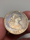 1801 Mo FM Mexico Charles IV Silver 8 Reales, Colorful Rainbow Toning — photo 7