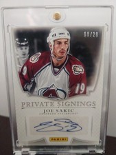Panini 2014 Private Signings Joe Sakic Auto #JS 08/20