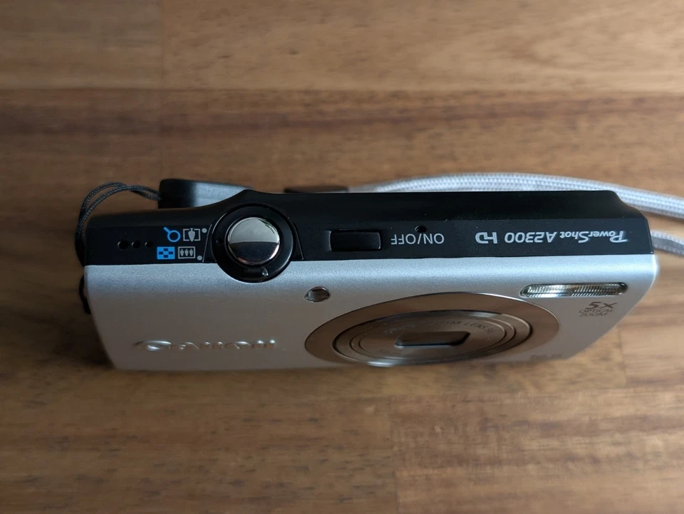 N MINT CANON PowerShot A2300 HD Digital Camera 16.0MP English Work Japan silver - Image 2 of 4