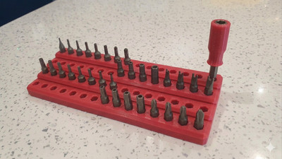   60 Sechskant Bithalter Organizer 1/4'' Tiered Storage Tray Toolbox Drawer Case  