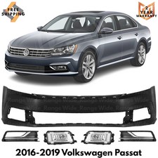 Front Bumper Cover Paintable Fog Light Kit For 2016-2019 Volkswagen Passat Front Bumper Cover Paintable Fog Light Kit For 2016-2019 Volkswagen Passat