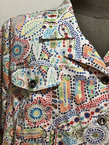 Ruby Rd Denim Trucker Jacket Women Sz 22W Multicolor 3/4 Sleeve Button Front NWT - Picture 4 of 11
