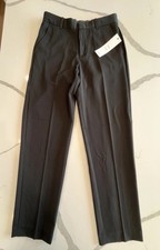 Calvin Klein Boy's Flat-Front Stretch Dress Pant Straight Leg Black Slim Fit 14