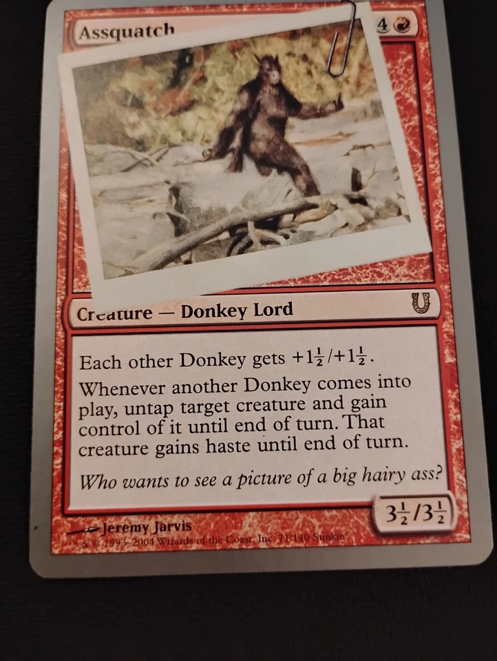 Assquatch Unhinged Regular Lightly Played Non Foil Silver Bordered - Image 2 of 4