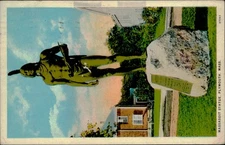 Postcard:  MASSASOIT STATUE, PLYMOUTH, MASS.