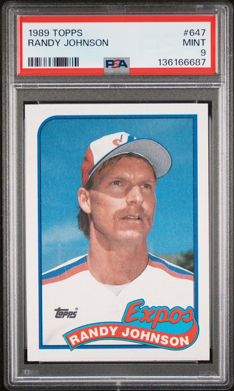 1989 TOPPS #647 RANDY JOHNSON ROOKIE RC PSA 9