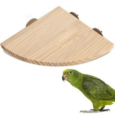 Flat Bird Perch 6.7 Inch Smooth Polished Natural Pine Wood Platform Perch Fan