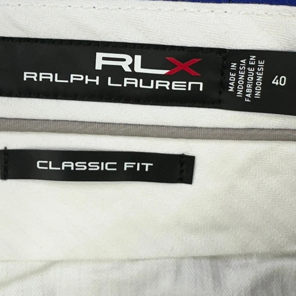 RLX Ralph Lauren Shorts Chino Golf Men 40 Blue Flat Front Pocket Classic Fit NEW - Image 3 of 4