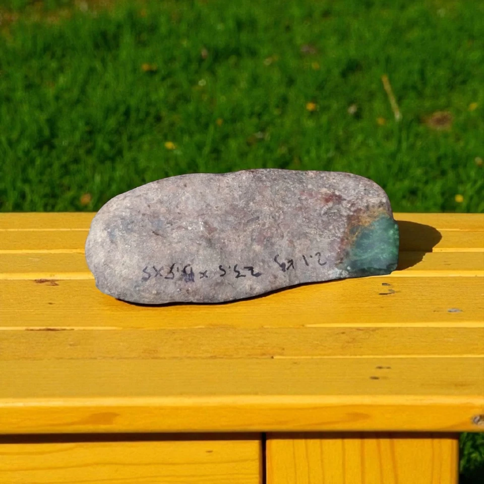 Nice Natural Rough Green Nephrite Jade 4.6 lb - Image 3 of 4