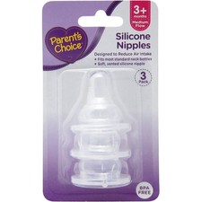 Silicone Nipples 3 Months Medium Flow BPA Free Baby Bottle Replacement Feeding