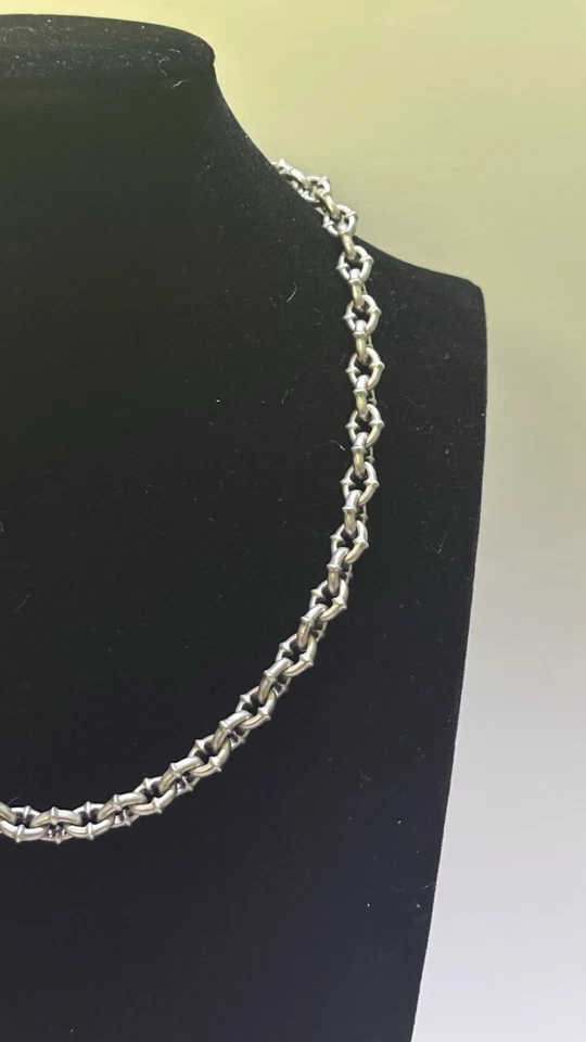 Colar de corrente de prata esterlina 925 sólido – 18” + 4” extensão – negrito 64g - Imagem 3 de 4