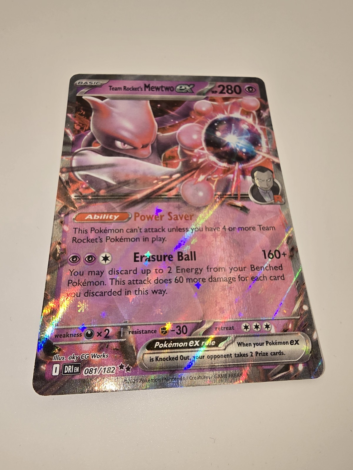 Team Rocket's Mewtwo ex 081/182 Sv10: Destined Rivals Holo