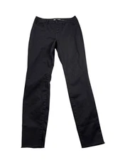 Rewash High Rise Black Button Fly Jeans Juniors Size 7/28 Skinny Raw Hem Cutoff