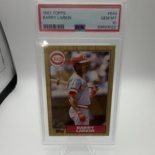 1987 Topps Barry Larkin Rookie #648 PSA 10 Cincinnati Reds Baseball Card